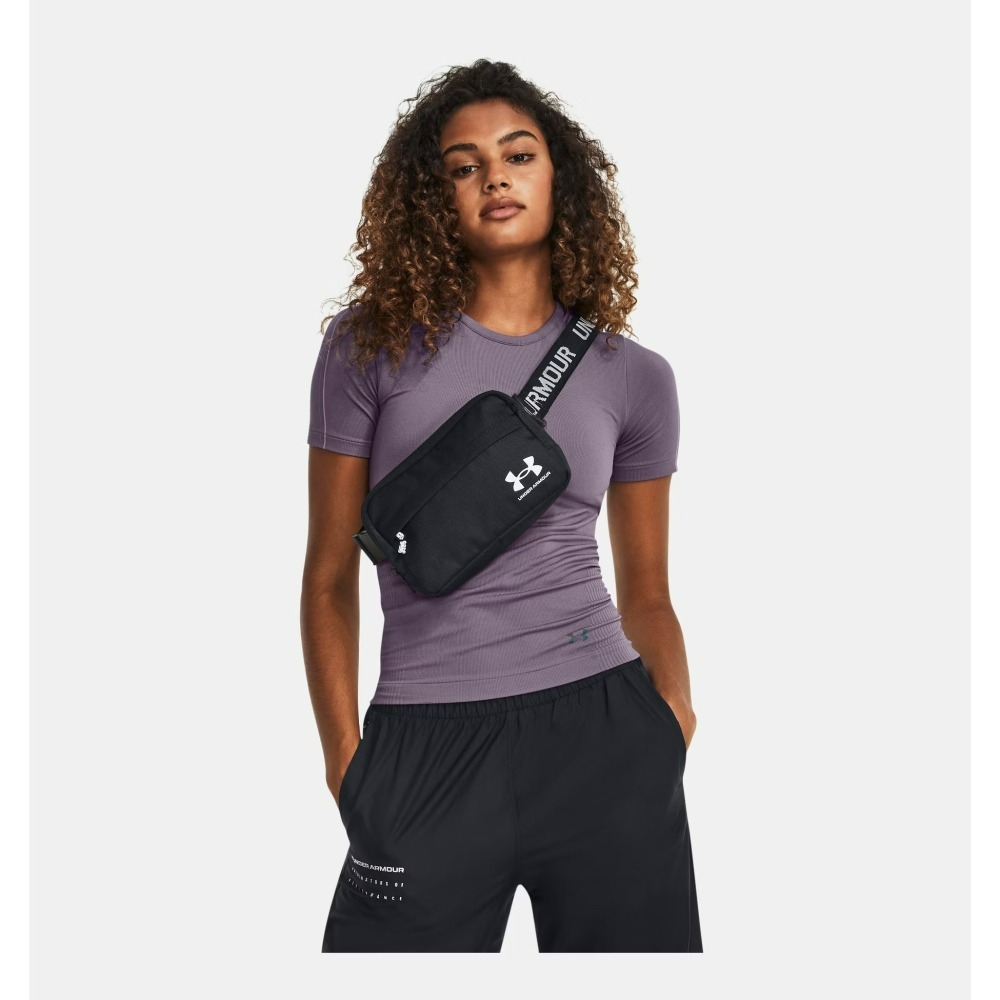美國 UA 安德瑪 Under Armour Essential 腰包 斜背包 胸包 肩背包 黑/灰/白-細節圖5