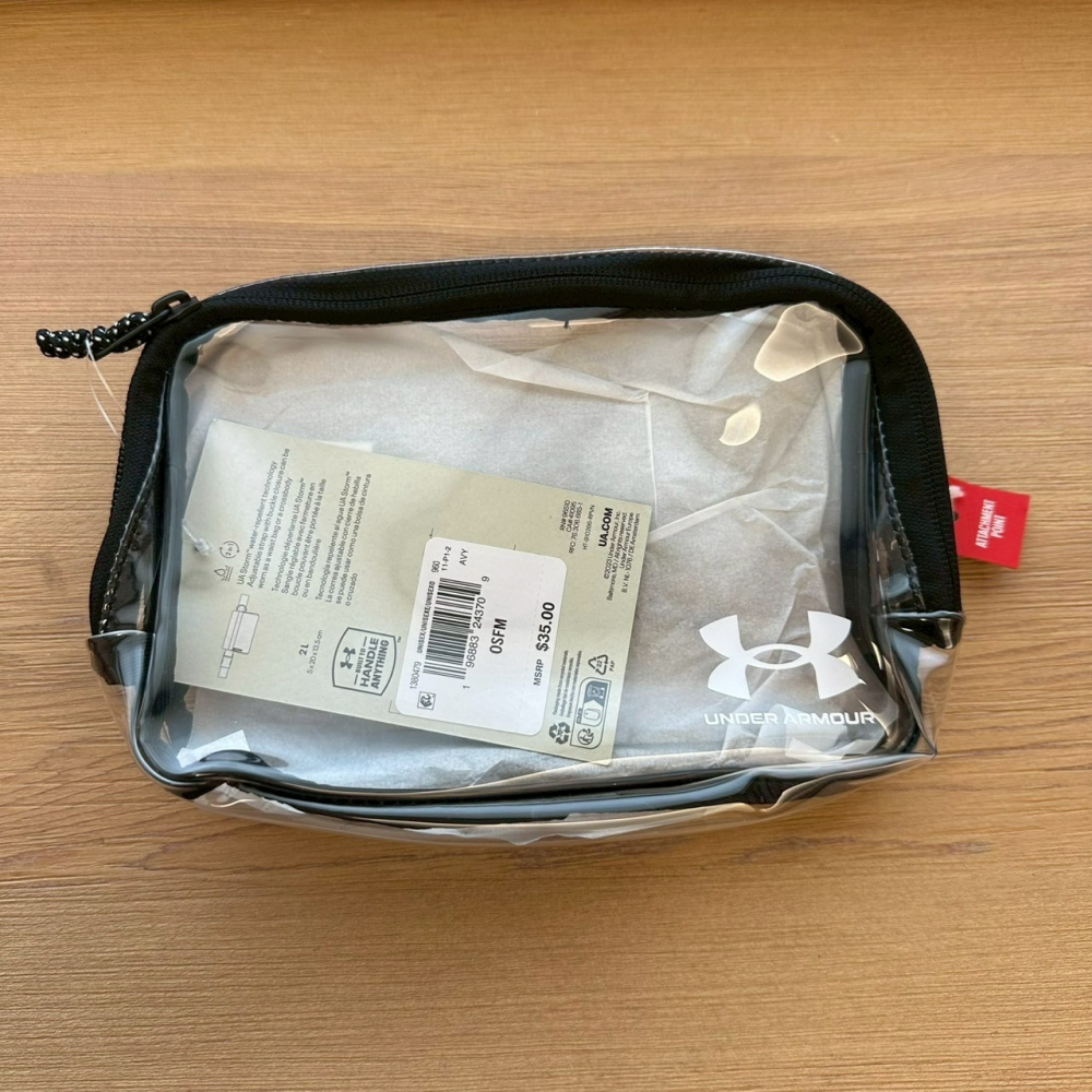 美國 UA 安德瑪 Under Armour Essential Clear 斜背包 胸包 肩背包 腰包 透明 痛包-細節圖7