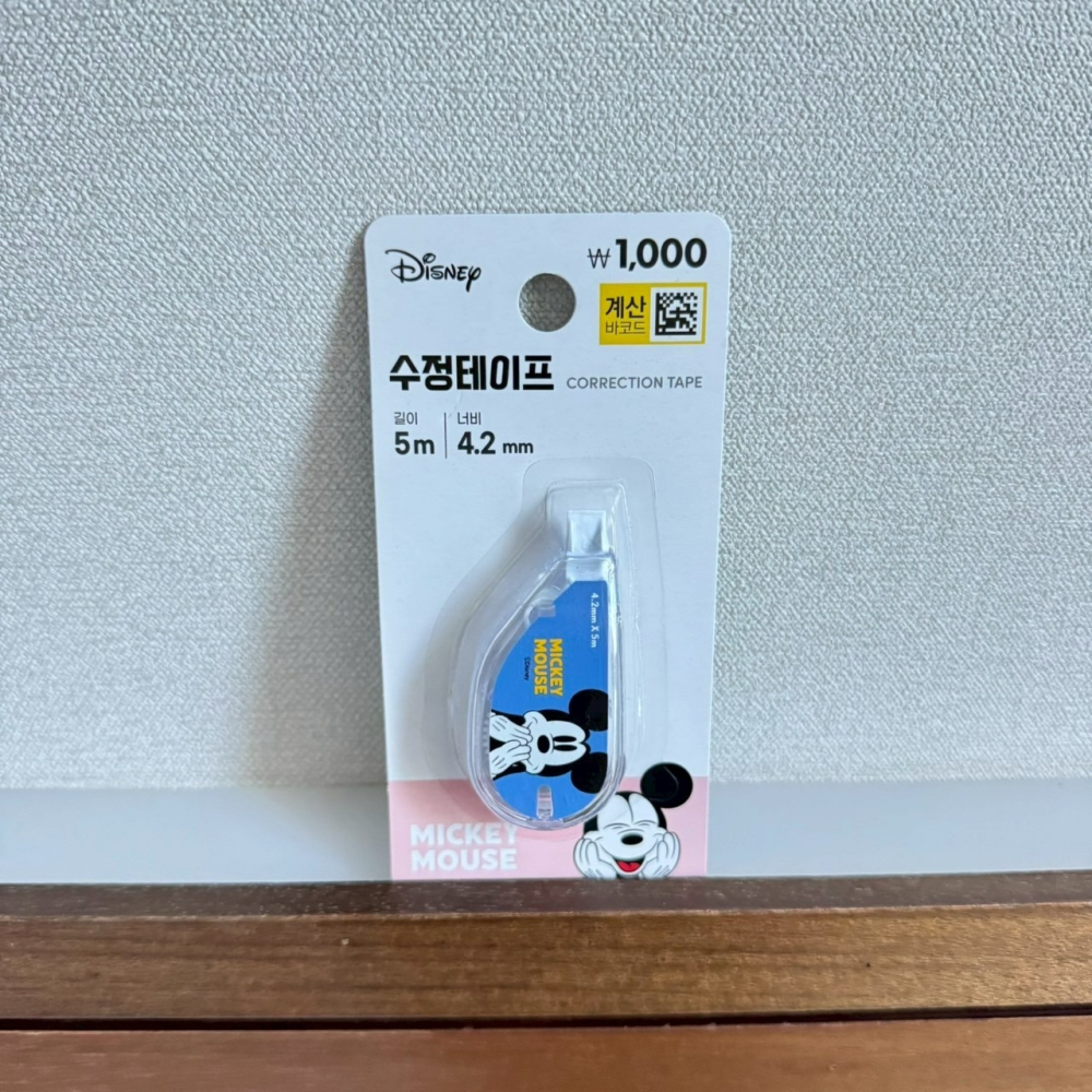 韓國大創 Daiso 迪士尼 米奇 立可帶 迷你修正帶 4.2mm*5m-細節圖3