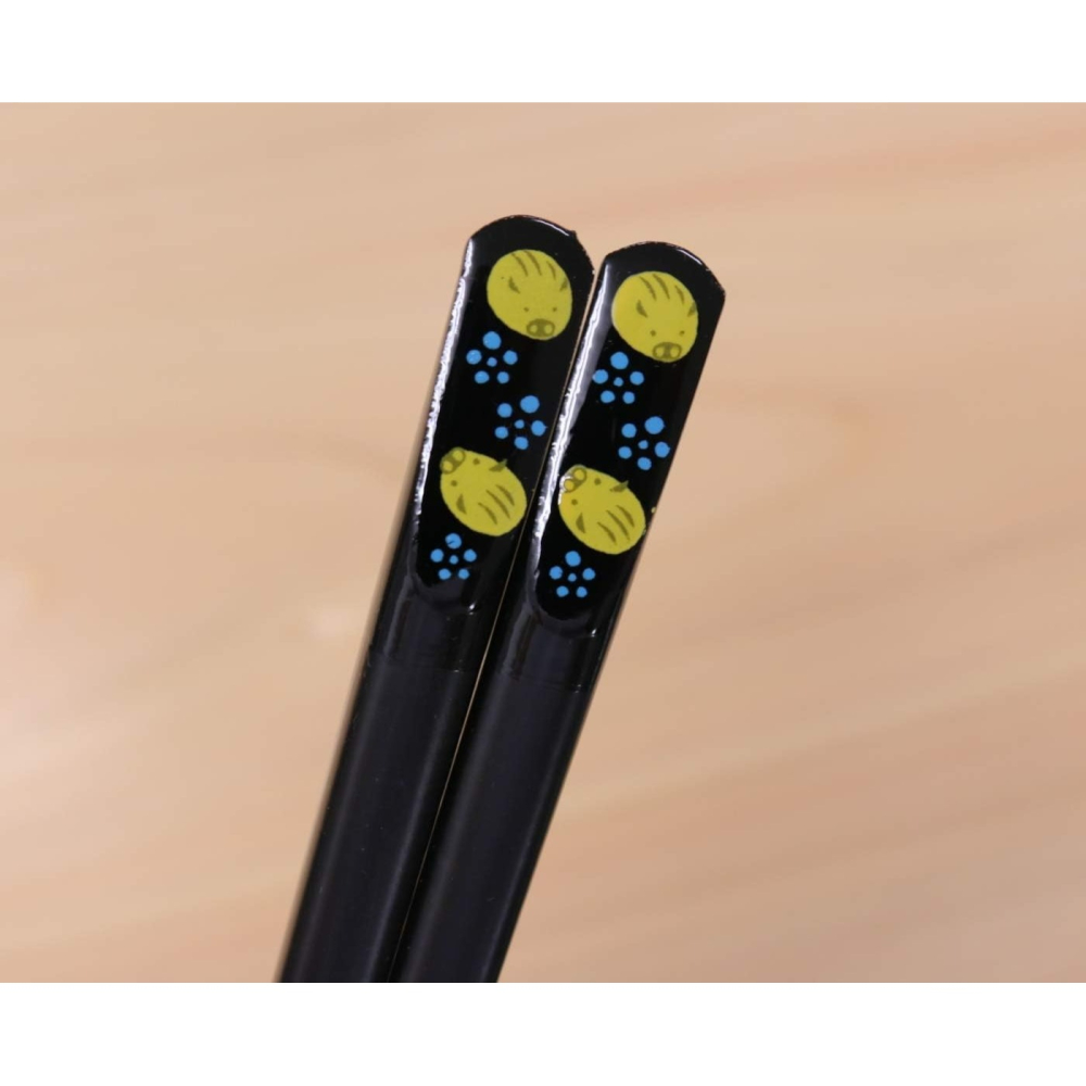 日本 遊膳 生肖筷 干支箸 天然木漆筷  筷子 漆木筷 日本製-細節圖7