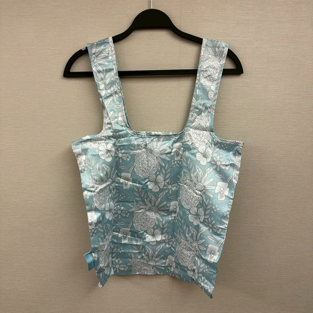 雅詩蘭黛 Estee Lauder 藍白印花收納三件組 化妝包 收納包 購物袋-細節圖5