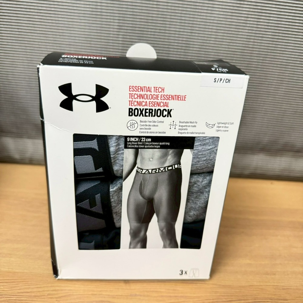 [盒損] 美國 UA 安德瑪 Under Armour Tech Mesh網眼/Cotton棉質 6吋四角褲 內褲 三件-規格圖11
