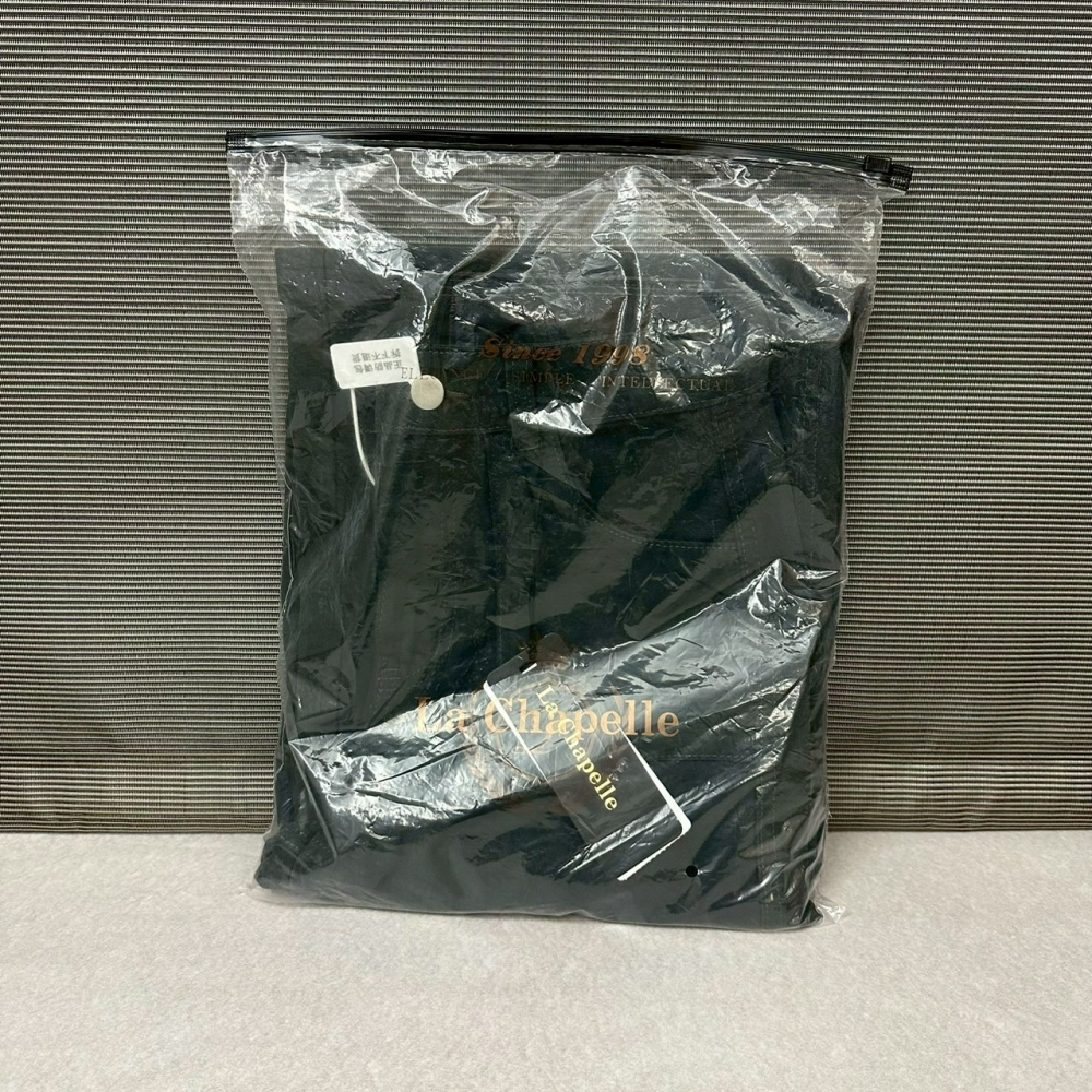 拉夏貝爾 La Chapelle 美式工裝褲 水泥灰 size S 高腰闊腿褲 小個子適穿-細節圖8