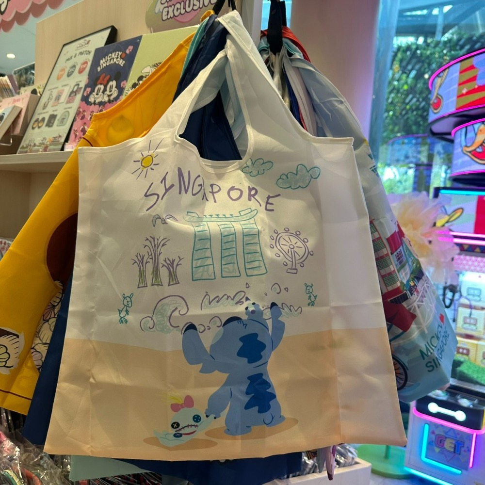[新加坡限定] 迪士尼 環保購物袋 史迪奇 米奇 奇奇蒂蒂 榴槤 金沙酒店 環保袋 購物袋-細節圖3