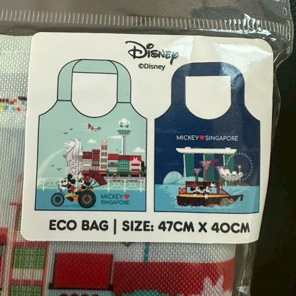[新加坡限定] 迪士尼 環保購物袋 史迪奇 米奇 奇奇蒂蒂 榴槤 金沙酒店 環保袋 購物袋-規格圖9