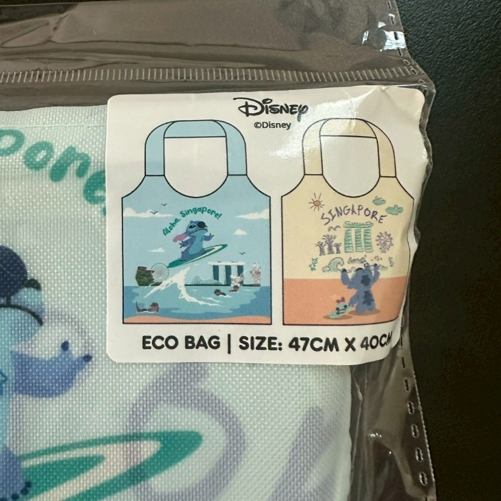 [新加坡限定] 迪士尼 環保購物袋 史迪奇 米奇 奇奇蒂蒂 榴槤 金沙酒店 環保袋 購物袋-規格圖9