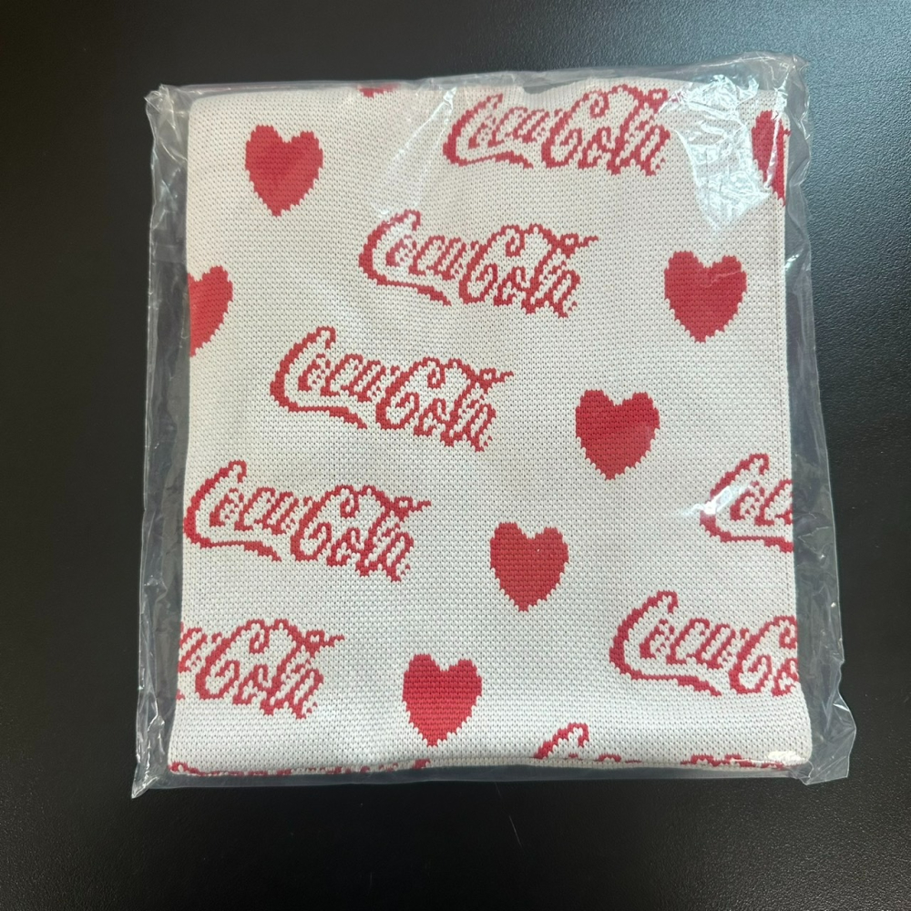 可口可樂 Coca Cola 質感針織提袋​ (白底紅字) 手提袋-細節圖2
