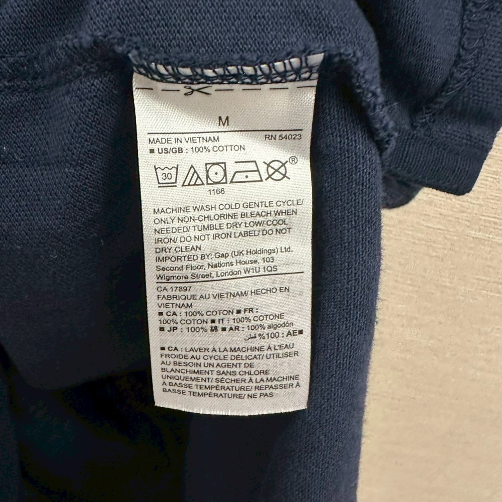 <二手> GAP 男款 藍色短袖polo衫 size M-細節圖3