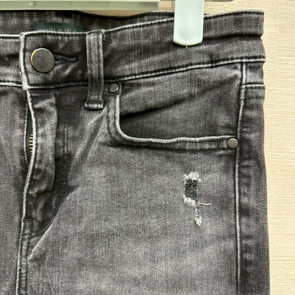 <二手> Uniqlo 黑色 中腰 特級彈性牛仔褲 size 24/61cm 436551-細節圖7