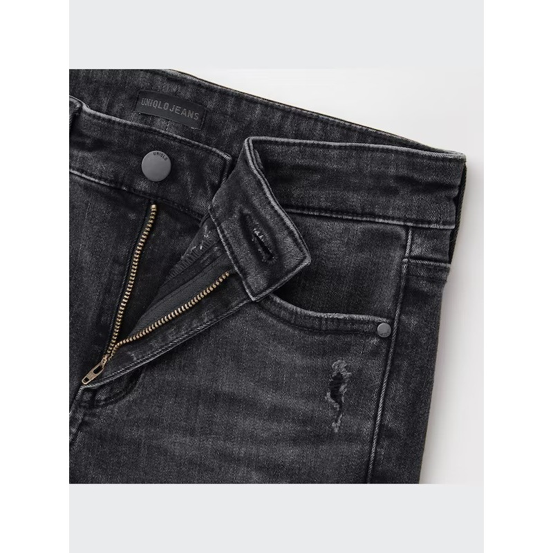 <二手> Uniqlo 黑色 中腰 特級彈性牛仔褲 size 24/61cm 436551-細節圖9