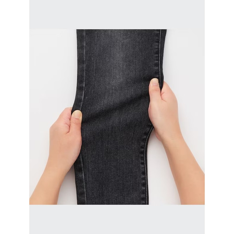 <二手> Uniqlo 黑色 中腰 特級彈性牛仔褲 size 24/61cm 436551-細節圖11