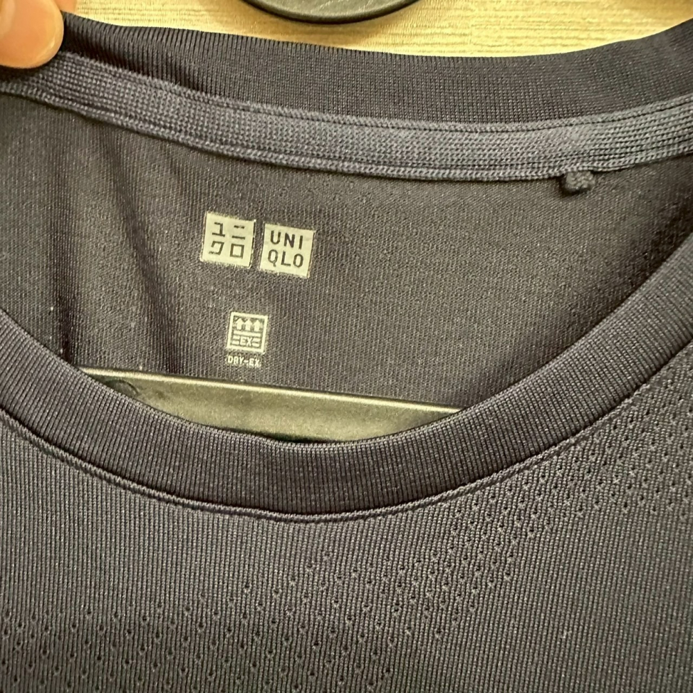 <二手> Uniqlo DRY-EX 藍色短袖圓領T恤 size S 417850-細節圖5