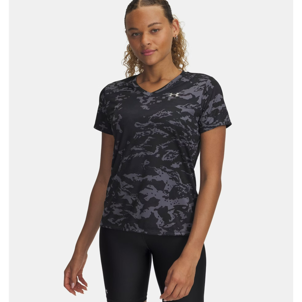 美國 UA 安德瑪 Under Armour 女款 短袖Velocity UA Tech印花運動T恤-細節圖2