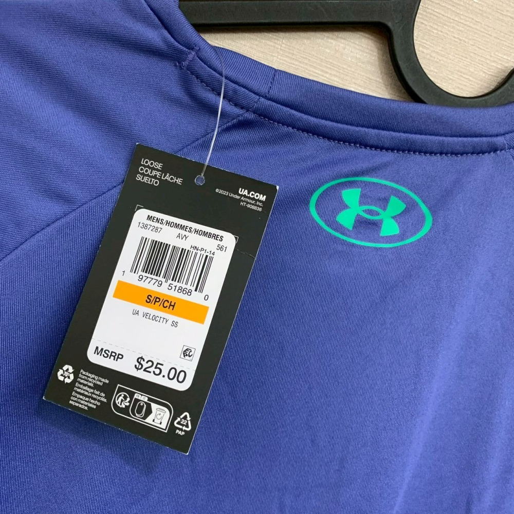 美國 UA 安德瑪 Under Armour 男款 短袖Velocity UA Tech運動T恤 size S/M-細節圖6