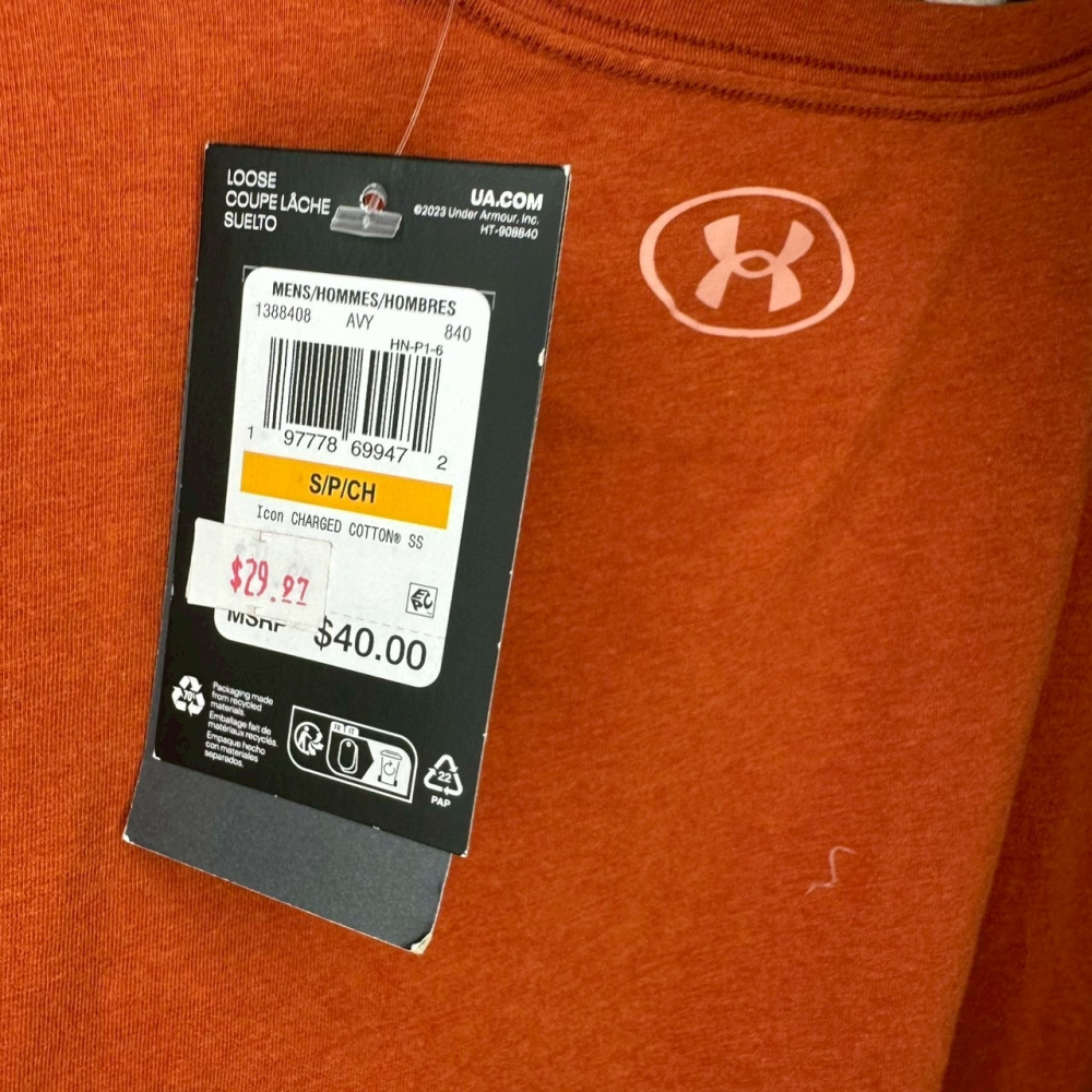 美國 UA 安德瑪 Under Armour 男款 短袖Icon Charged棉T恤 size S-細節圖5