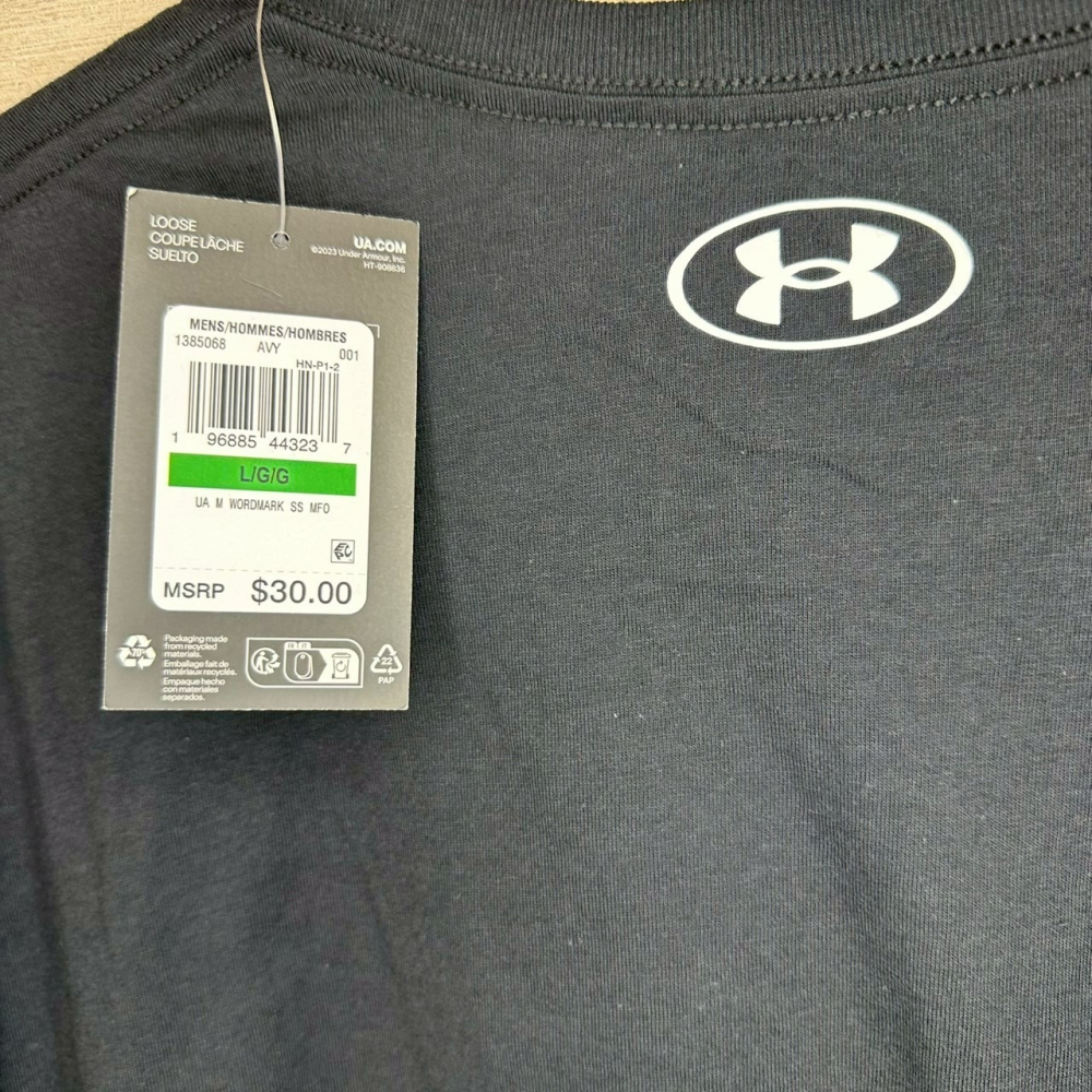 美國 UA 安德瑪 Under Armour 男款 短袖 Wordmark T恤 size L-細節圖7