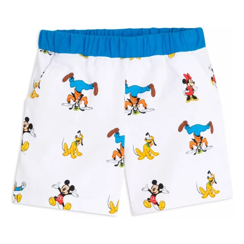 美國 迪士尼商店 Disney baby 米奇與朋友 兩件式純棉套裝 上衣＋短褲 0-3個月 60公分-細節圖10