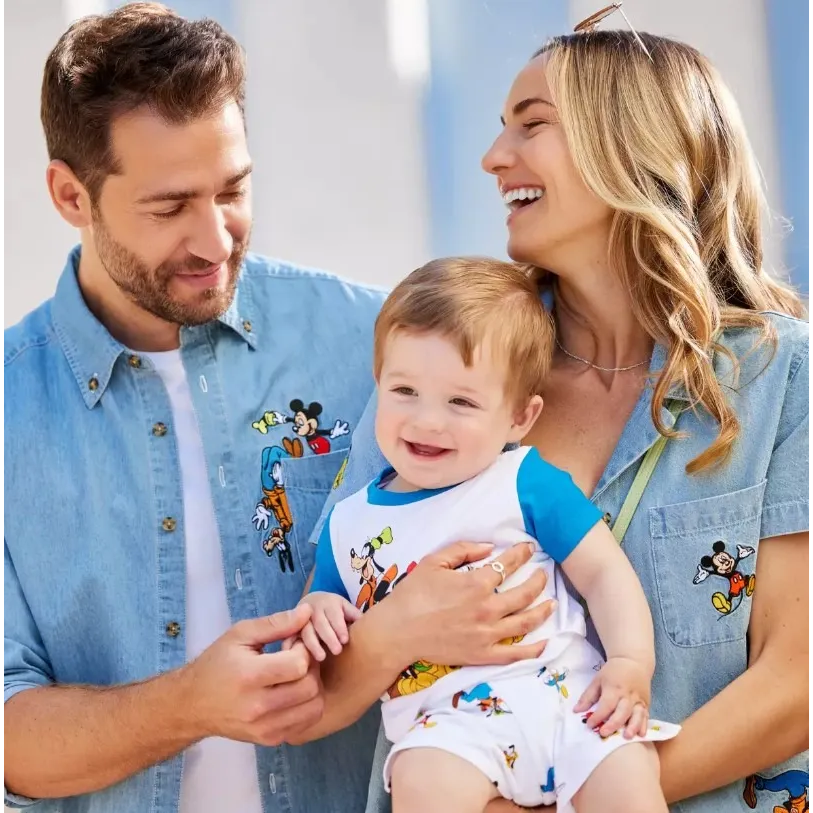 美國 迪士尼商店 Disney baby 米奇與朋友 兩件式純棉套裝 上衣＋短褲 0-3個月 60公分-細節圖11