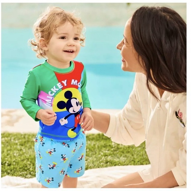 美國 迪士尼商店 Disney baby 米奇 泳衣 泳裝 防曬 上衣 6-9個月 70公分 UPF 50+-細節圖9
