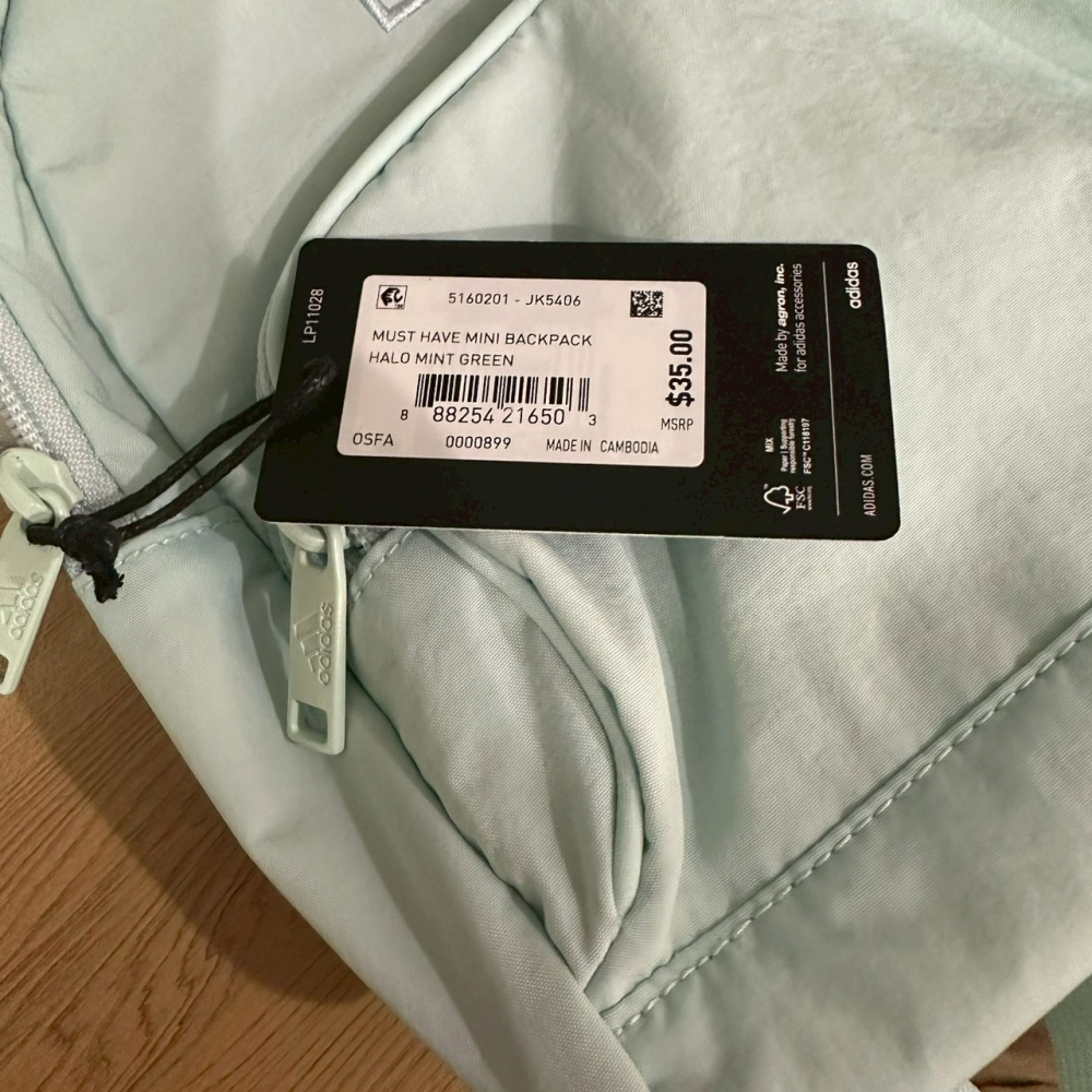 美國 adidas Must-Have 迷你 後背包 薄荷綠-細節圖10