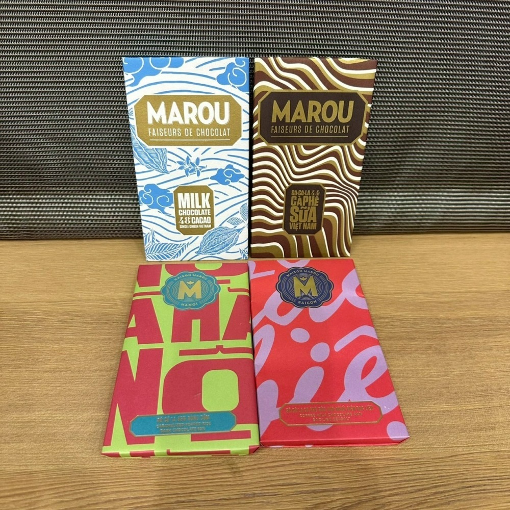 越南 Maison Marou 精品巧克力 80g 咖啡牛奶巧克力 牛奶巧克力 海鹽咖啡牛奶巧克力 焦糖爆米花黑巧克力-細節圖2