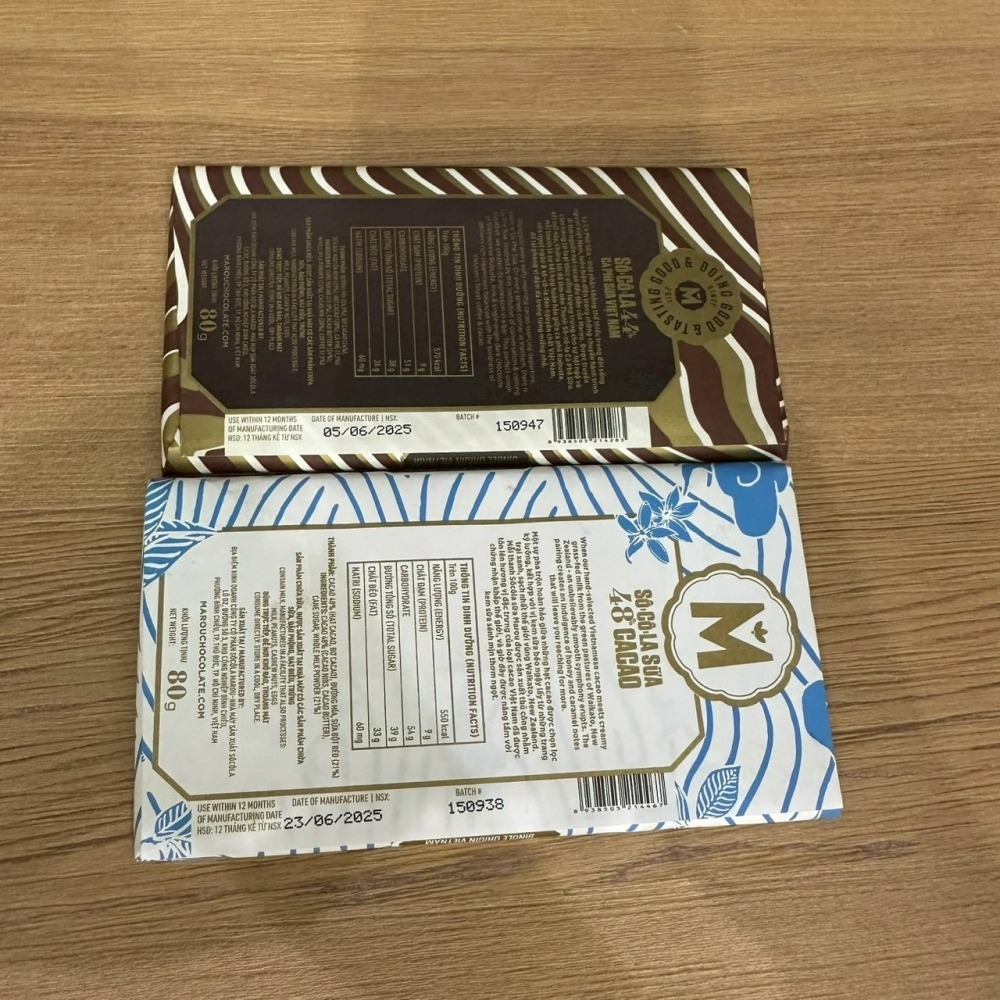 越南 Maison Marou 精品巧克力 80g 咖啡牛奶巧克力 牛奶巧克力 海鹽咖啡牛奶巧克力 焦糖爆米花黑巧克力-細節圖3