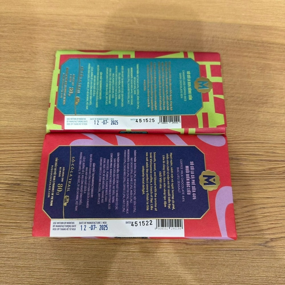 越南 Maison Marou 精品巧克力 80g 咖啡牛奶巧克力 牛奶巧克力 海鹽咖啡牛奶巧克力 焦糖爆米花黑巧克力-細節圖4