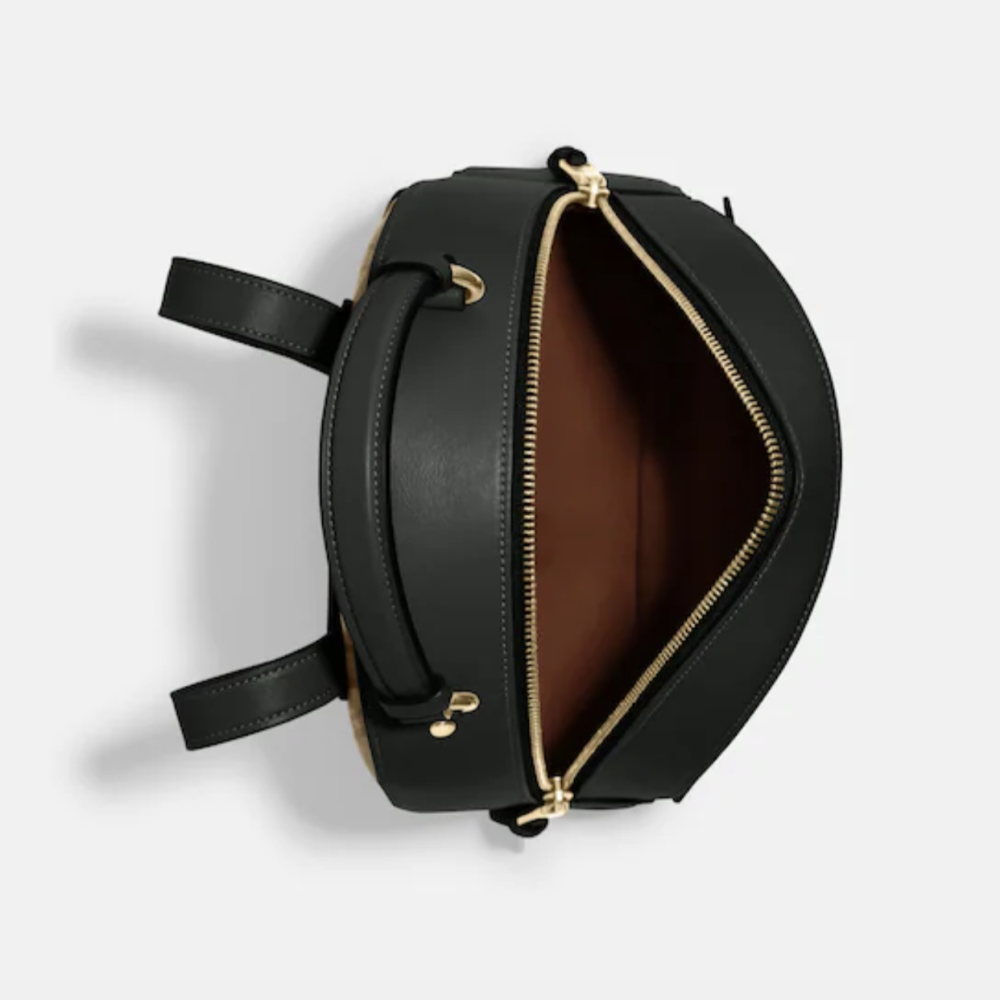 美國 Coach 蔻馳 Elias 荔枝紋真皮 經典Logo腰包 胸包 單肩包 黑 CJ507-細節圖5