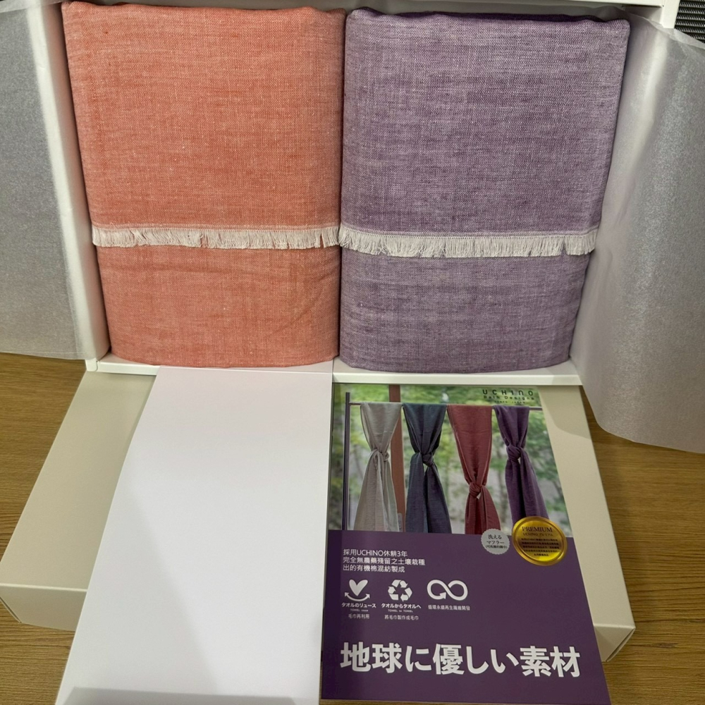 [Sogo會員禮] UCHINO 可洗滌圍巾禮盒 2入組-細節圖2