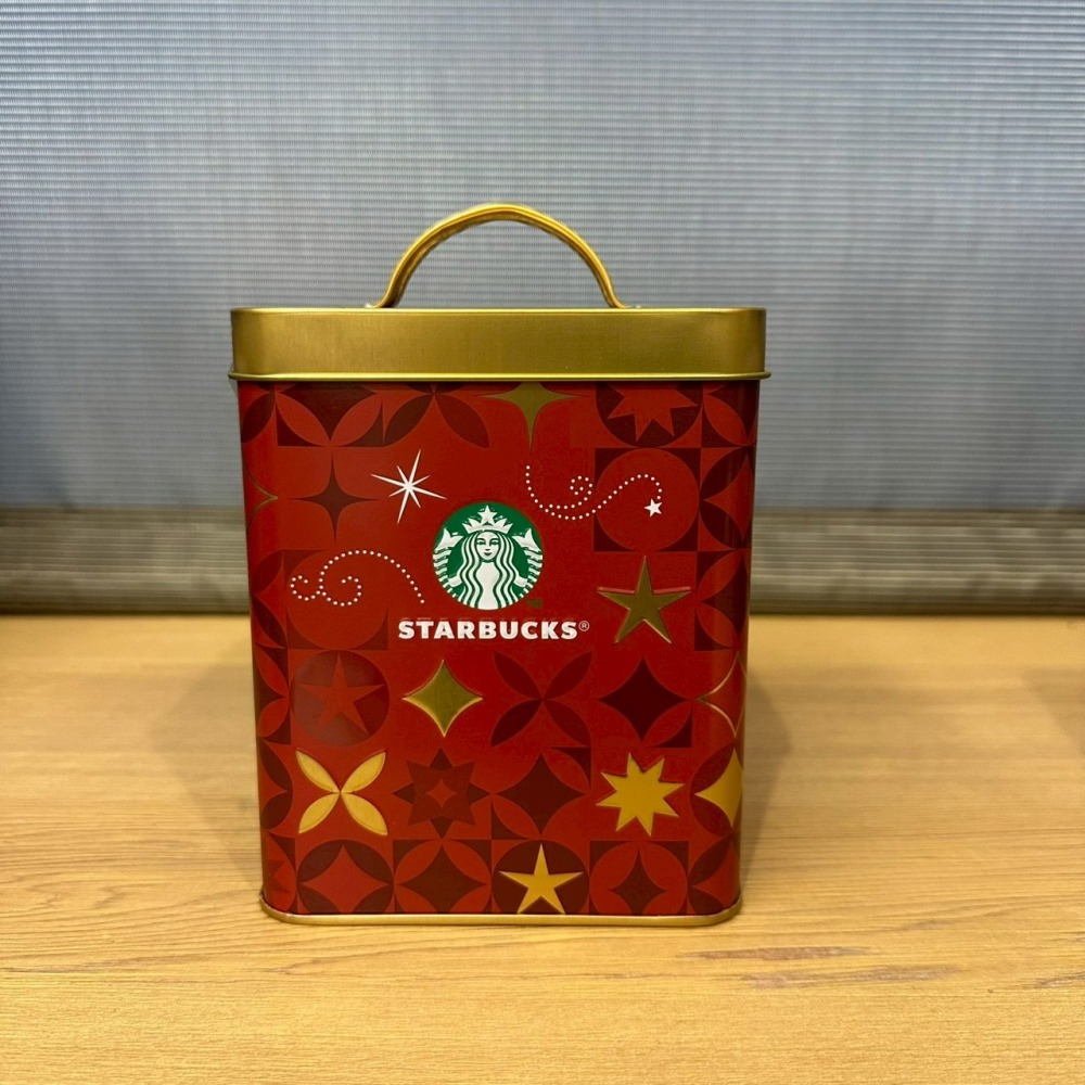 台灣 星巴克 Starbucks 綜合風味杏仁果 歐式千層派收納罐-細節圖6