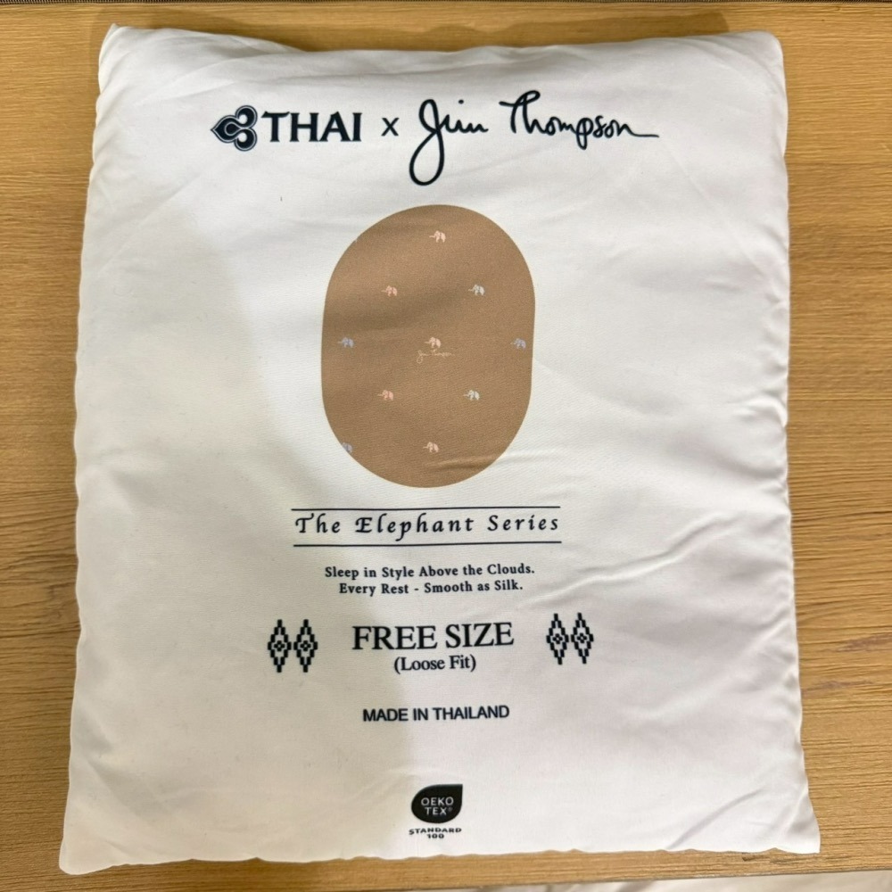 泰航 Thai Airways x Jim Thompson 商務艙 睡衣 過夜包 皇家絲綢艙 Royal Silk-細節圖3