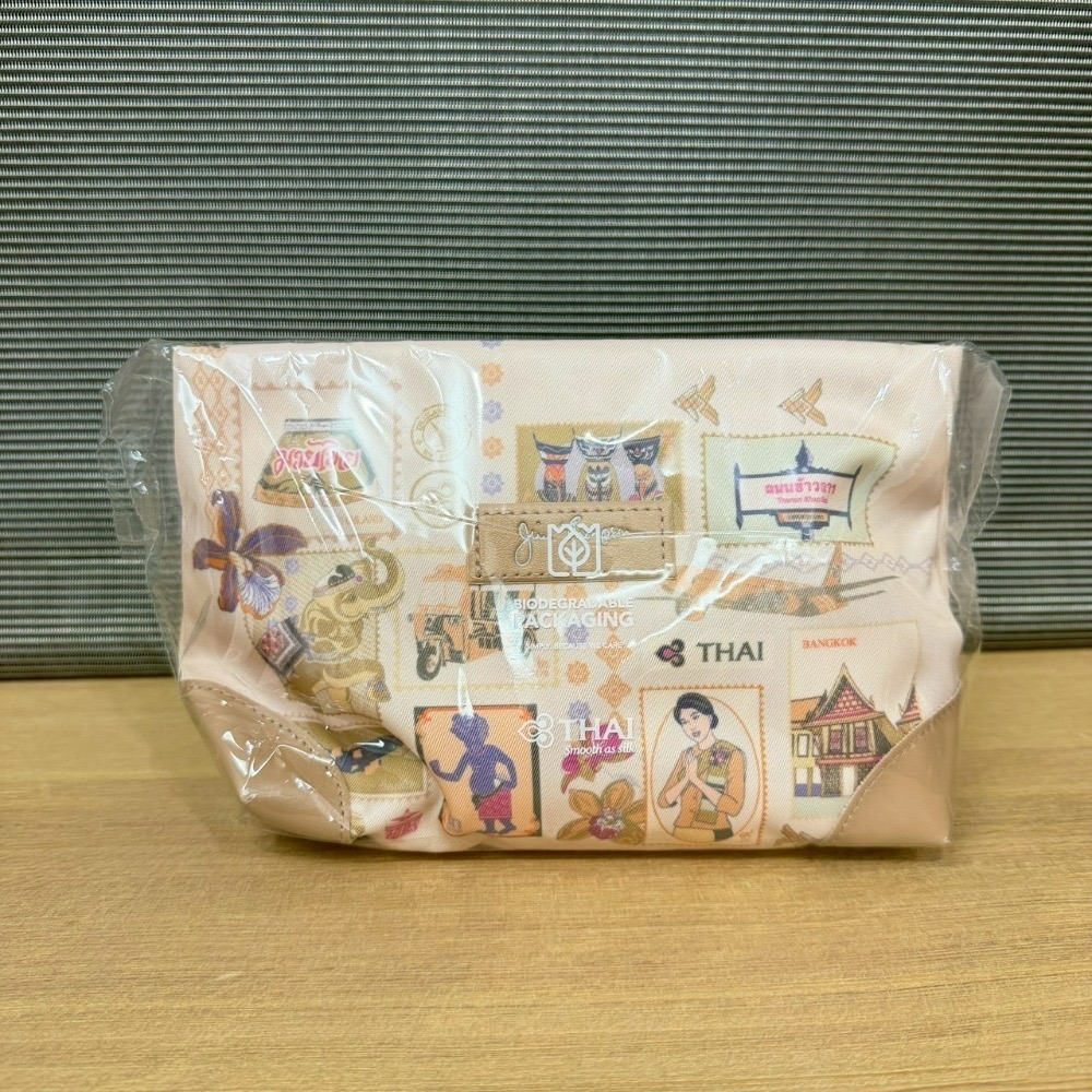 泰航 Thai Airways x Jim Thompson 商務艙 睡衣 過夜包 皇家絲綢艙 Royal Silk-規格圖11