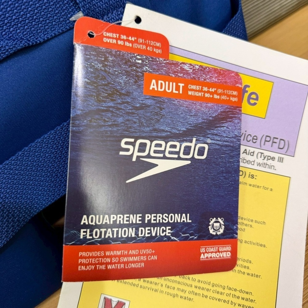 Speedo 成人 浮力衣 浮力背心 游泳背心 水上運動背心-細節圖3