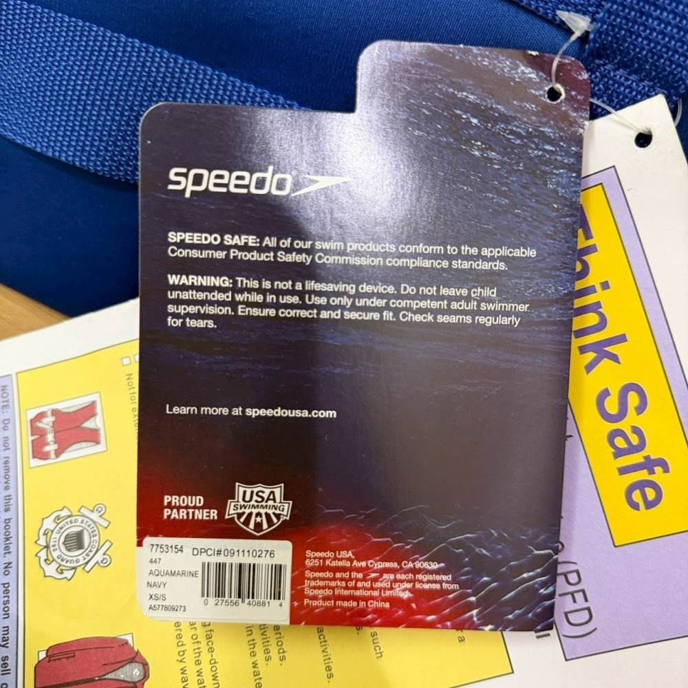 Speedo 成人 浮力衣 浮力背心 游泳背心 水上運動背心-細節圖4