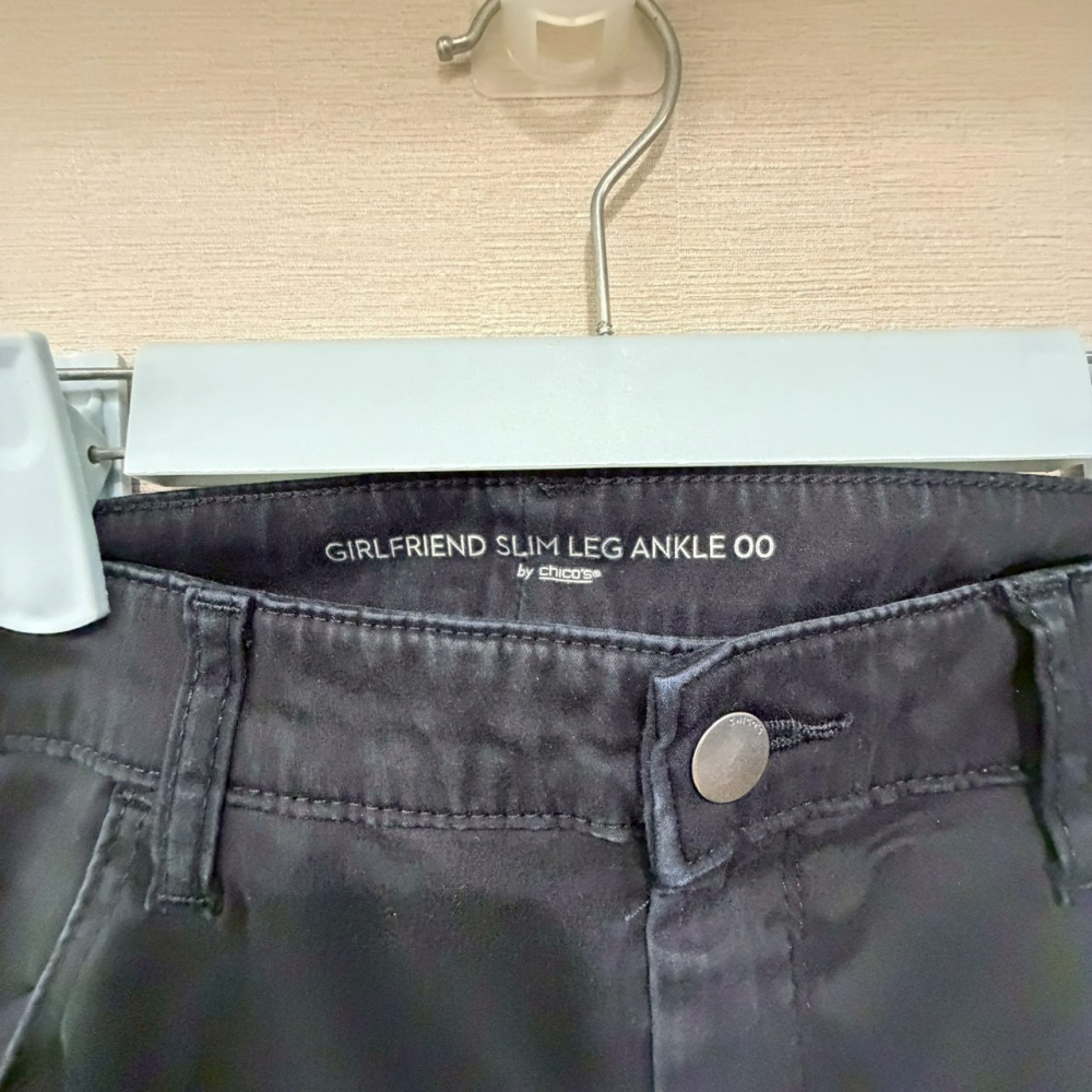 <二手> 美國 Chico＇s 黑色修身九分褲 size 00-細節圖2