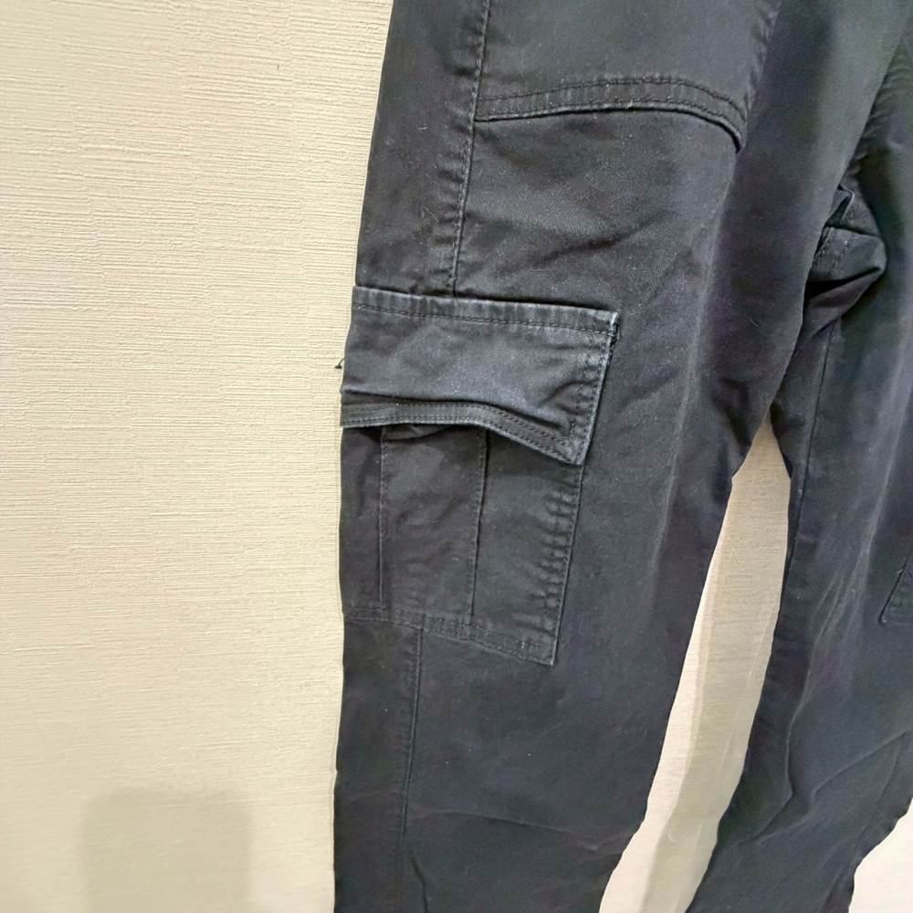 <二手> 拉夏貝爾 La Chapelle 黑色高腰直筒工裝褲 size S 160/64A-細節圖2
