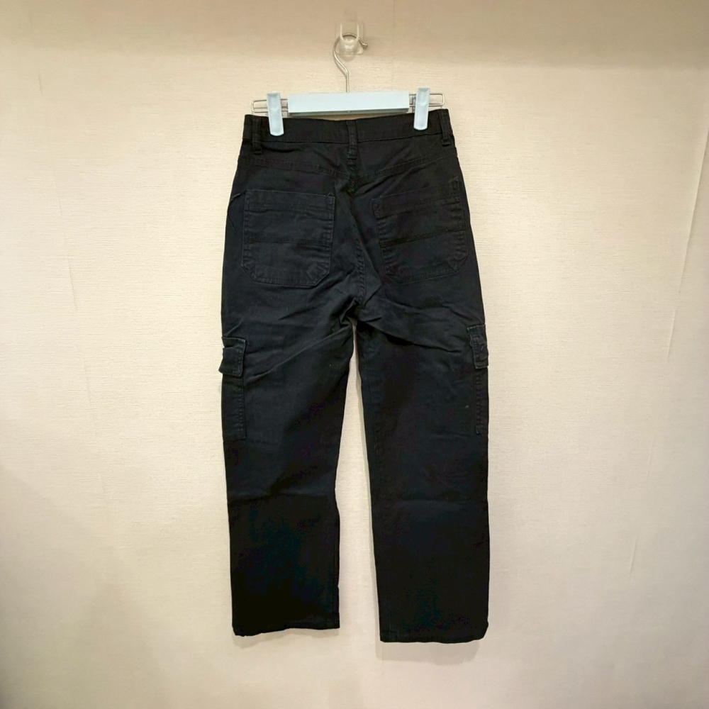<二手> 拉夏貝爾 La Chapelle 黑色高腰直筒工裝褲 size S 160/64A-細節圖3
