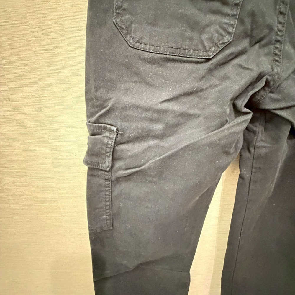 <二手> 拉夏貝爾 La Chapelle 黑色高腰直筒工裝褲 size S 160/64A-細節圖4