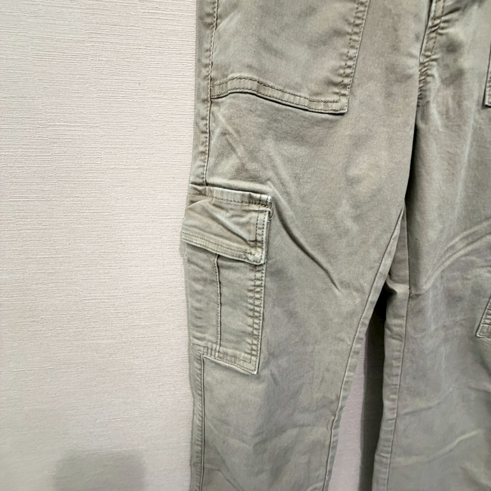 <二手> 拉夏貝爾 La Chapelle 卡其色高腰直筒工裝褲 size S 160/64A-細節圖2