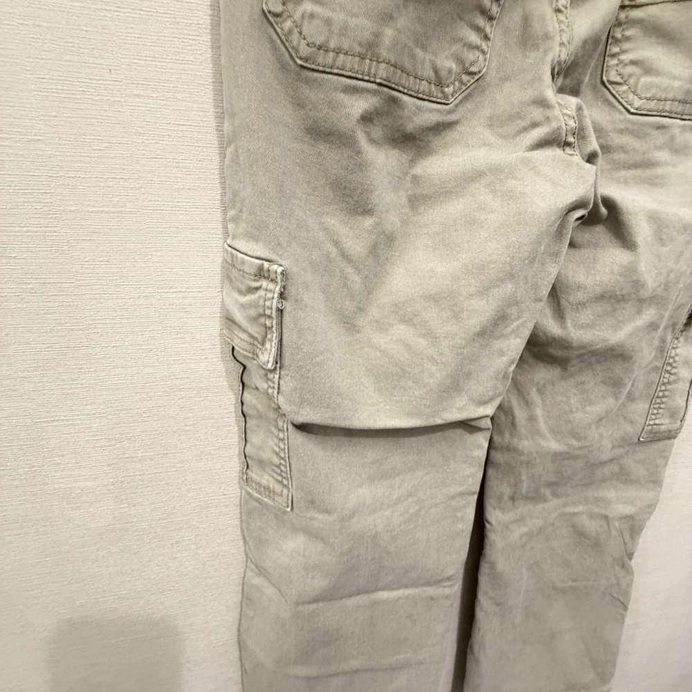 <二手> 拉夏貝爾 La Chapelle 卡其色高腰直筒工裝褲 size S 160/64A-細節圖5