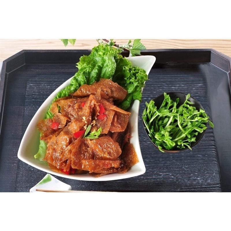 【說蔬人】崇華-豆皮滷/全素💖/香滷豆皮/滷豆皮/崇華齊/崇華/素料/拌菜/拌麵/家常菜/傳統美食/炒麵/素食調味-細節圖2