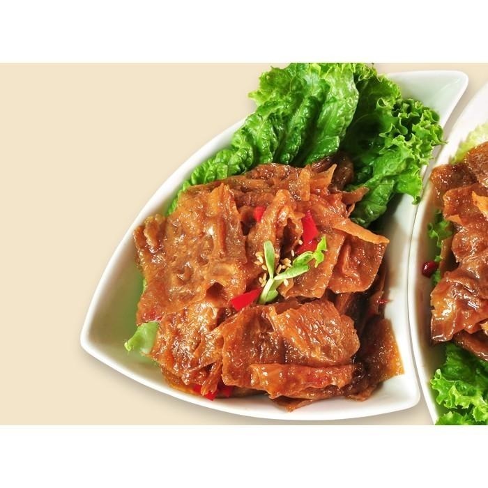 【說蔬人】崇華-豆皮滷/全素💖/香滷豆皮/滷豆皮/崇華齊/崇華/素料/拌菜/拌麵/家常菜/傳統美食/炒麵/素食調味-細節圖3