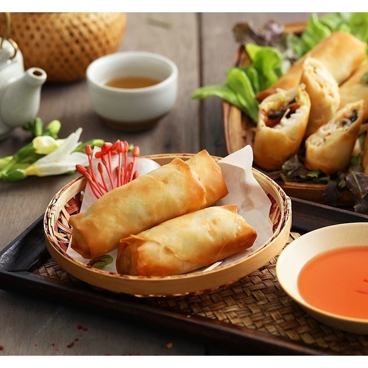 【說蔬人】養心茶樓🥇港式翠玉春捲5入/全素/超好吃!!!!!/素食春捲/港式小點/人氣港點/素食港點/養心茶樓-細節圖3