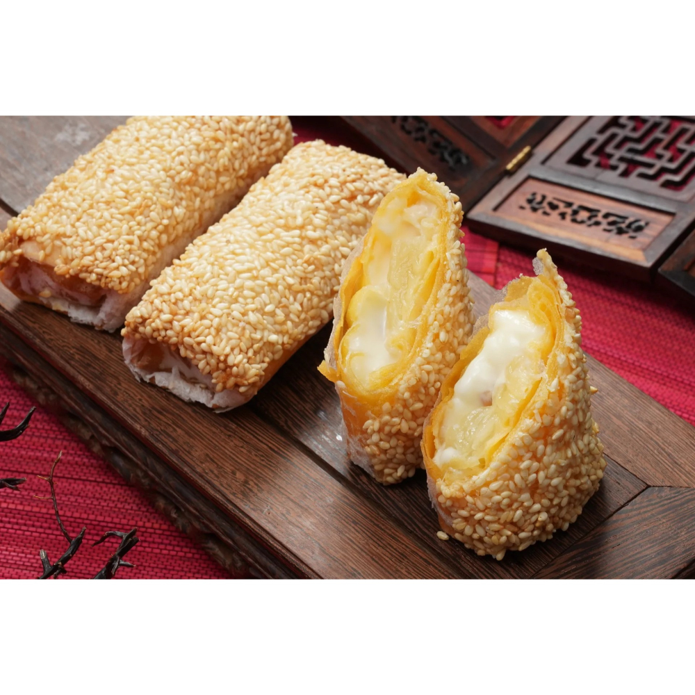 【說蔬人】頂級天貝鳳梨捲10入/蛋奶素/超級好吃!!!!!/素食春捲/港式小點/天貝港點/素食港點/中式點心/天貝-細節圖2