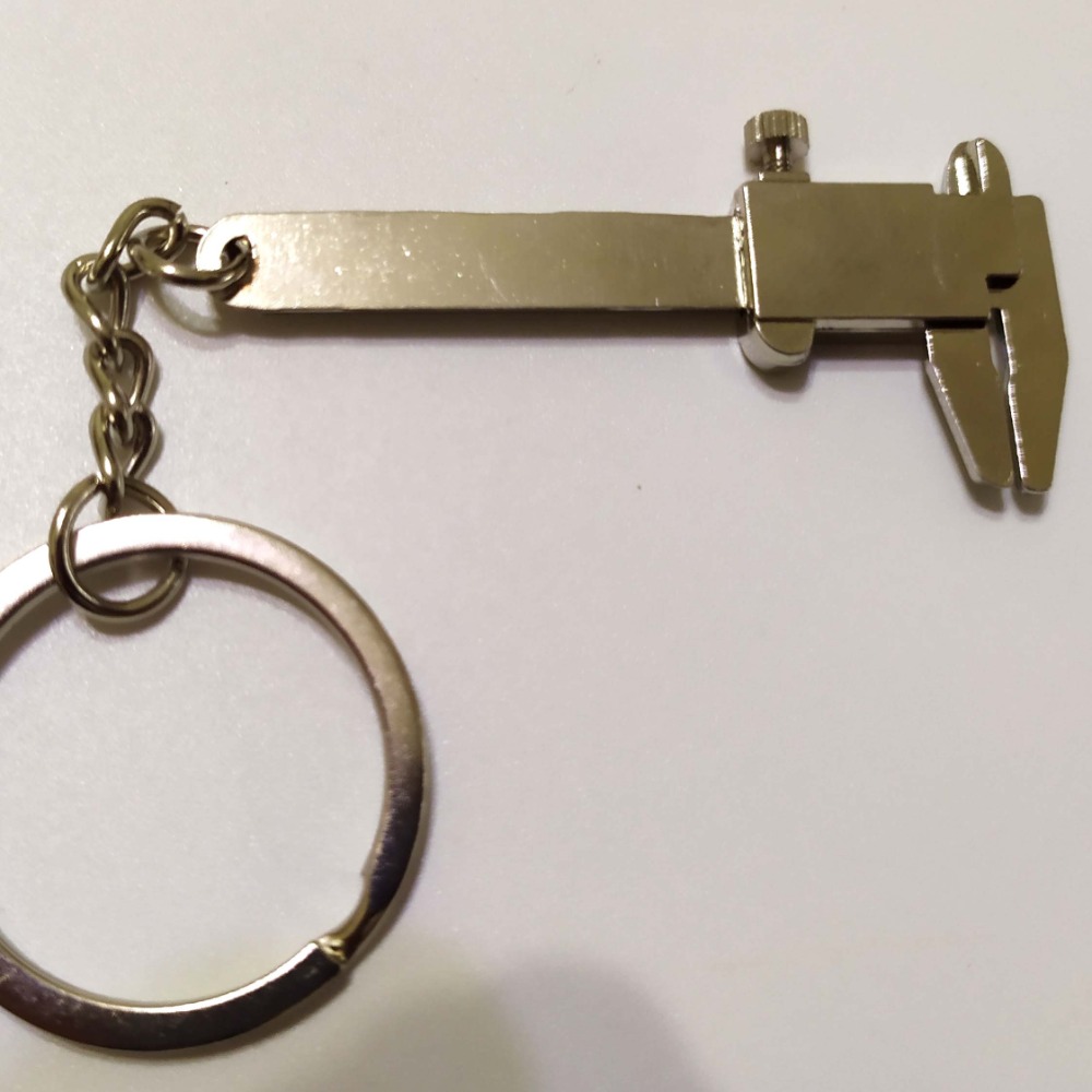 【3戶居小舖】游標卡尺鑰匙圈 鋅合金鑰匙扣 鑰匙圈 小工具鑰匙圈-細節圖3