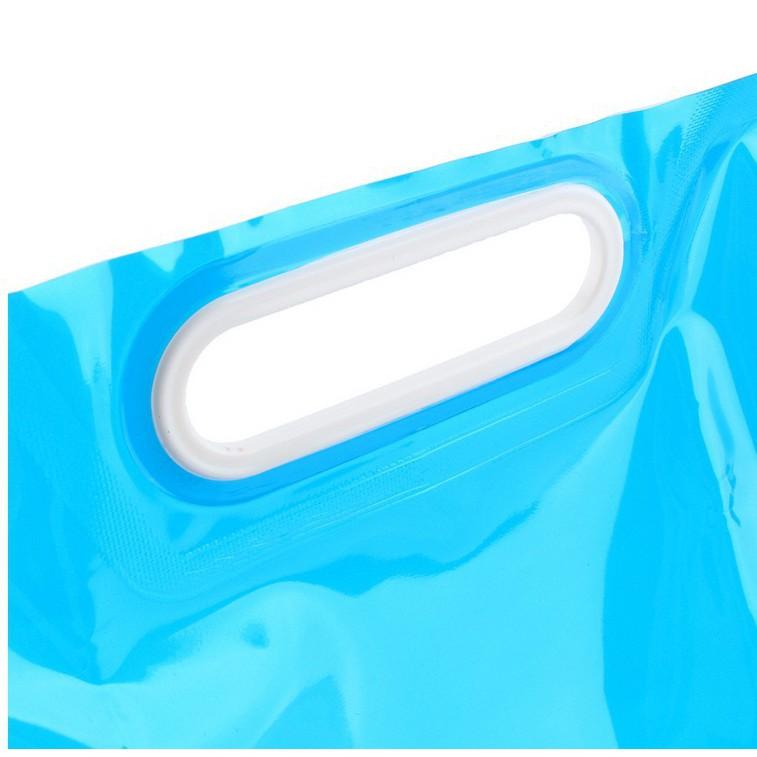 【3戶居小舖】藍色水袋 5L、10L摺疊水袋 大容量便攜式盛水容器 水桶野營裝備用品 水壺 水瓶-細節圖2