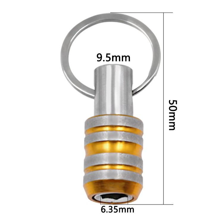 【3戶居小舖】套筒鑰匙圈 起子套筒 起子頭收納 吊環式快脫扣 6.35mm起子頭快速扣 裝飾鑰匙圈 工具鑰匙圈-細節圖4