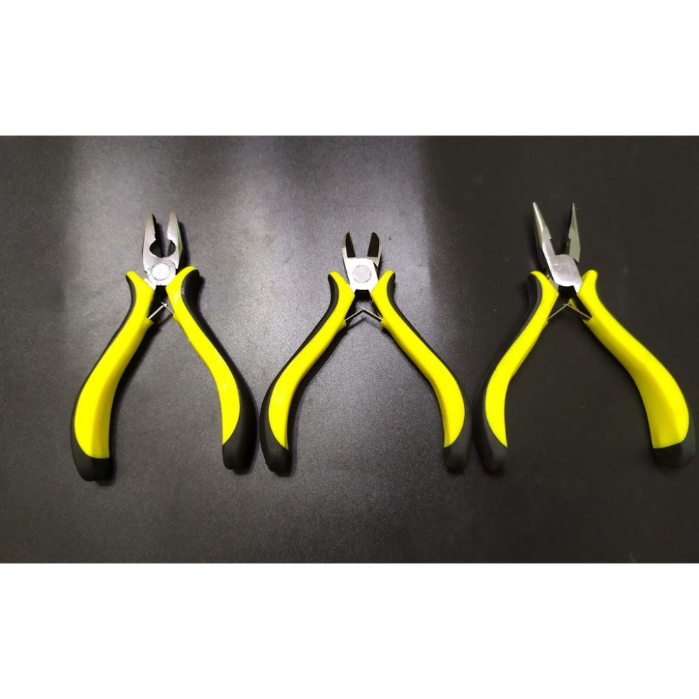 【3戶居小舖】迷你鉗子 老虎鉗 手工鉗子4.5吋尖嘴鉗 鋼絲鉗 老虎鉗 斜口鉗 小型手工具 模型工具-細節圖2