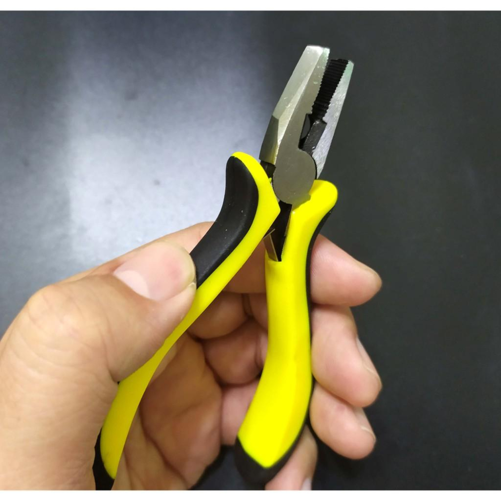 【3戶居小舖】迷你鉗子 老虎鉗 手工鉗子4.5吋尖嘴鉗 鋼絲鉗 老虎鉗 斜口鉗 小型手工具 模型工具-細節圖6