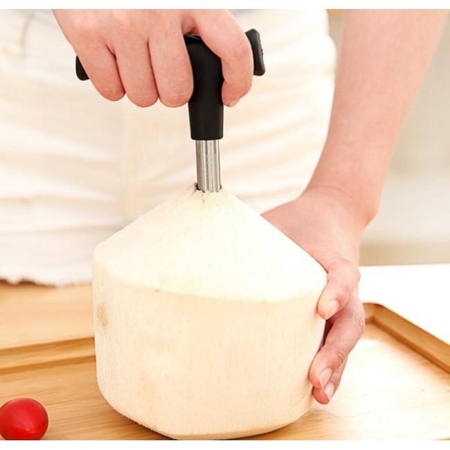 【3戶居小舖】開椰器椰子刀開椰子器 開孔 水果刀 不鏽鋼開椰刀 椰子鑽孔器-細節圖3